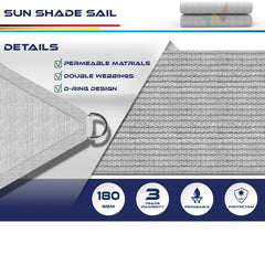 Installation of Windscreen4less sun shade sail in backyard