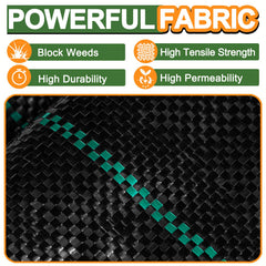 Installation of Winisok weed barrier fabric in a garden bed