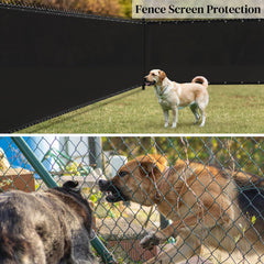 Installation of Winpull Privacy Fence Screen on chain link fence