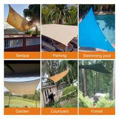 Installation of ZNELLY sun shade sail hardware on a terrace