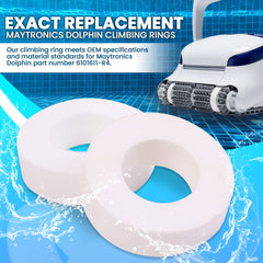 Installation process of Calvana climbing rings in a pool cleaner