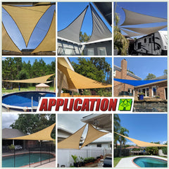 Installation scene of ColourTree grey sun shade sail in a garden