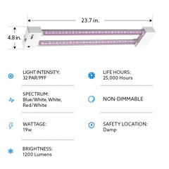 Installation setup of Feit Electric Grow Light with adjustable height