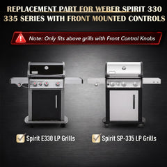 Installation view of QuliMetal burner tubes in a Weber Spirit grill