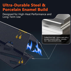 Installation view of QuliMetal Flavorizer Bars in Weber Genesis II grill