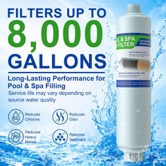 Installed Brinquil Garden Hose Filter on a garden hose