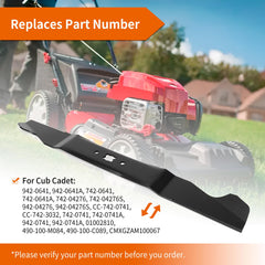 installed budrash mower blade on a lawn mower