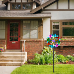 installed dreamysoul wind spinner in a garden setting