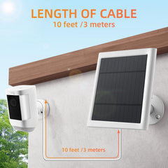 Installed Paodekua Solar Panel on a wall with Ring camera