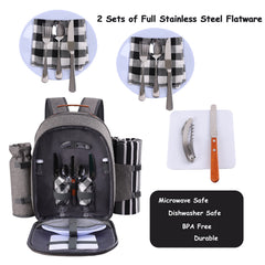 Insulated cooler compartment of the picnic backpack