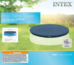 Intex 10ft Round Pool Cover packaging and specifications