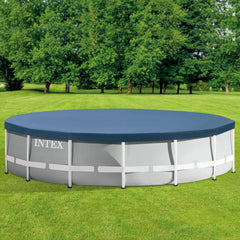 Intex 12FT Round Pool Cover side view showing drain holes
