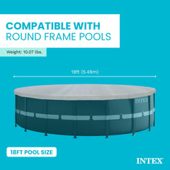Intex Deluxe Debris Pool Cover in gray color