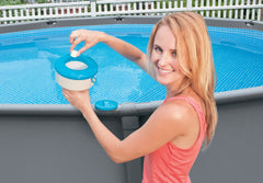 Intex Floating Chemical Dispenser with chlorine tablets inside