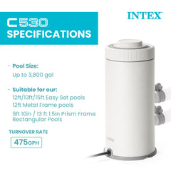 Intex Krystal Clear Filter Pump in use