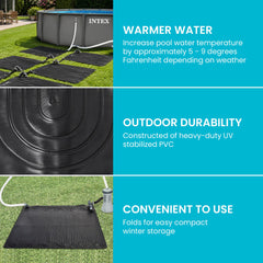 Intex Solar Pool Heater Mat compactly folded for storage