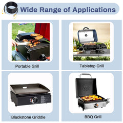 Iococee propane hose installed on Blackstone 22 inch grill