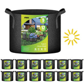 iPower 12-Pack 5 Gallon Grow Bags black fabric