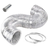 iPower Flexible 4 Inch 8 Feet Aluminum Ducting front view