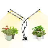 iPower LED Grow Light front view with three tubes and flexible neck