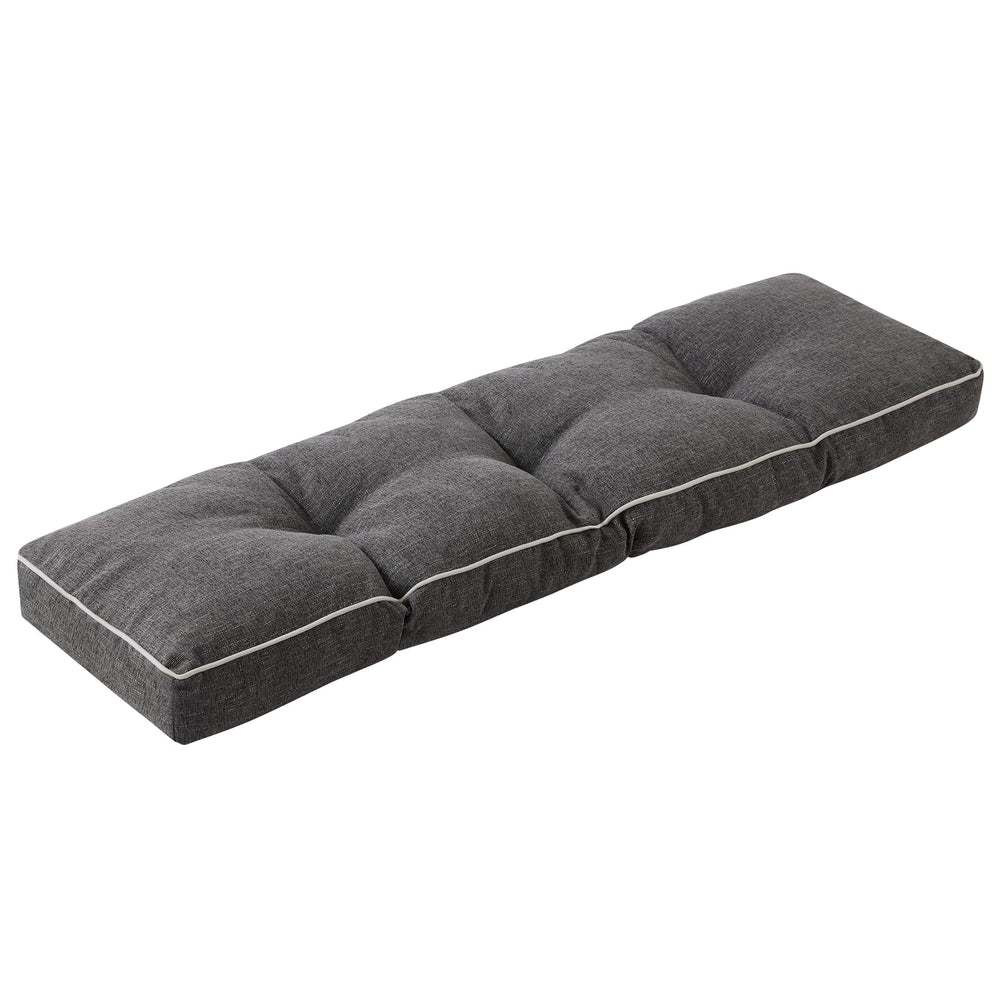 IPYNBAP Bench Cushion front view, dark grey, 42 x 16 inches