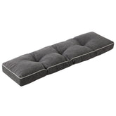 IPYNBAP Bench Cushion front view, dark grey, 42 x 16 inches