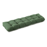 IPYNBAP Outdoor Bench Cushion 48x18x5 inch in Dark Green front view