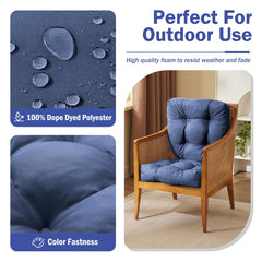 IPYNBAP outdoor chair cushions navy back view