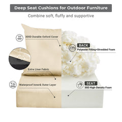 IPYNBAP outdoor seat cushion 24x24 inch close-up