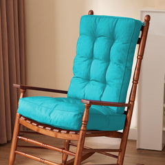 IPYNBAP Rocking Chair Cushion Set front view in teal blue