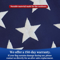 irbrisu American flag 2x3FT displayed outdoors in sunlight