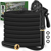 Itsonestep 100ft garden hose with 10 function nozzle