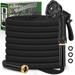 Itsonestep 100ft garden hose with 10 function nozzle