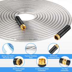 Itsonestep garden hose silver color coiled