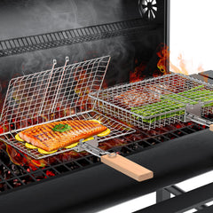 Ivtivfu Nesting Grill Basket Set with shallow and deep baskets