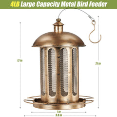 IWNTWY Bird Feeder top view showing lid and hook