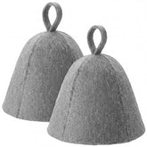 JaGely Sauna Hat gray wool front view
