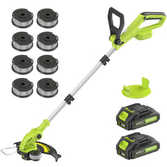 JAGROM Cordless Electric String Trimmer front view in green