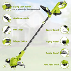 JAGROM string trimmer with charger and batteries