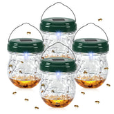 Jahy2Tech Wasp Trap Green model front view with solar LED light