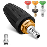 JANSAMN Pressure Washer Turbo Tip with five nozzle tips