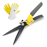 Jardineer Grass Shears front view with yellow handle