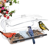 Jarkyfine Window Bird Feeder front view with suction cups