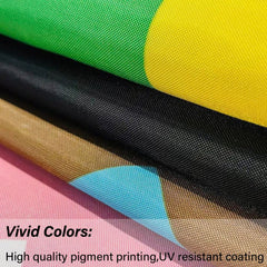 Jayus Progress Pride Rainbow Flag 4x6 FT close-up of fabric