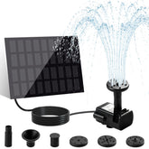 Jbobbju 2W Solar Fountain for Bird Bath with solar panel
