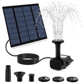 Jbobbju Solar Fountain Pump front view with solar panel