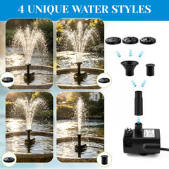 Jbobbju Solar Fountain Pump with interchangeable nozzles