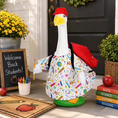 JcHrmers Goose Outfit with pencil and school-themed design