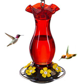 Jealoeur Hummingbird Feeder front view with six feeding ports