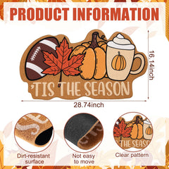Jenaai Fall Doormat non-slip backing view